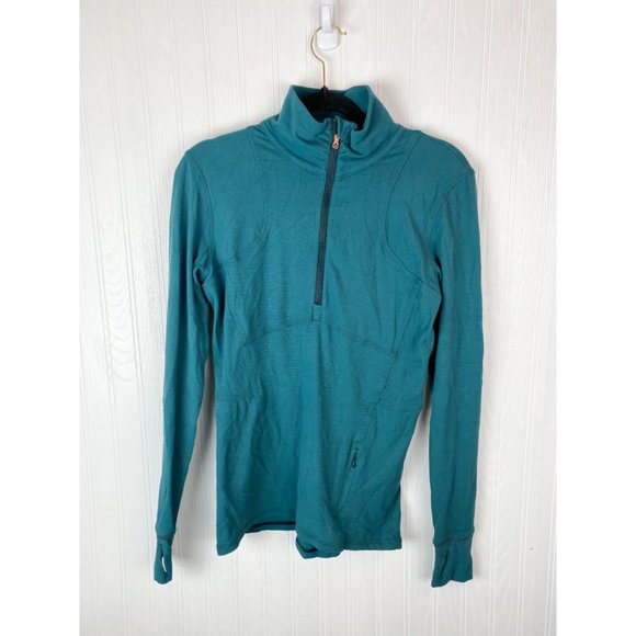 Lululemon teal 3/4 zip Jacket size 10 - Picture 1 of 6